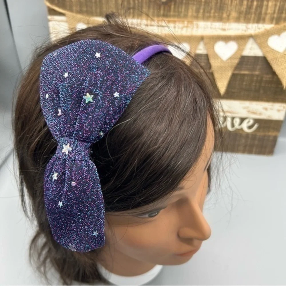 ✨NWOT purple sparkle star ⭐️ headband